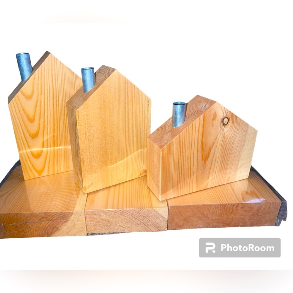 Mini Wooden House Block Set for Tier Tray - Target Circle 2 sets (6)